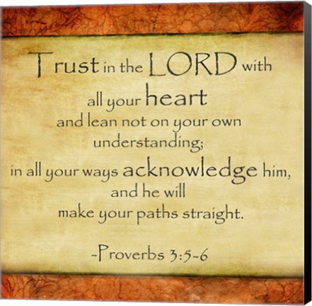 Framed Trust in the Lord Print