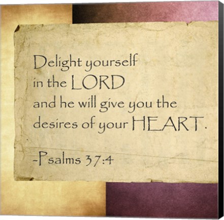 Framed Delight Yourself in the Lord Print