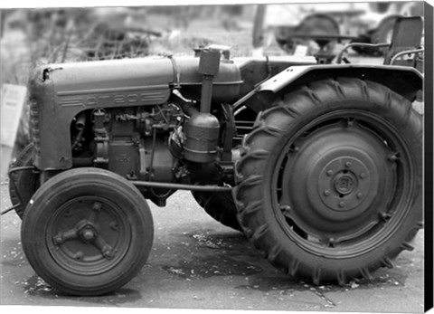 Framed Tractor (black &amp; White) Print