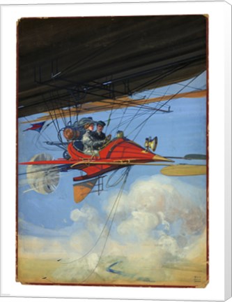 Framed Aerostatic Cabrio, H.G. Dart Print