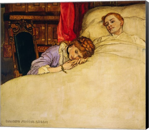 Framed Elizabeth Shippen Green, He Knew That He was Not Dreaming, 1907 Print