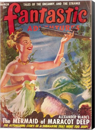 Framed Fantastic Adventures 1949 March Cover Print