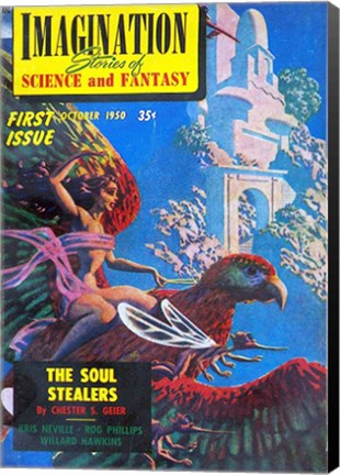 Framed Imagination Cover October 1950 Print