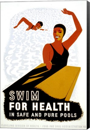 Framed Swim for Health Print