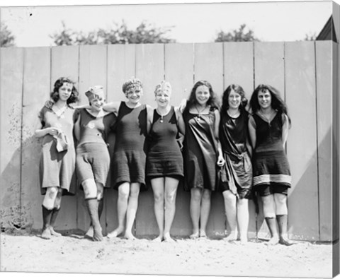 Framed Potomac Tidal Basin Female Swimmers Print