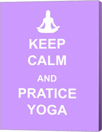 Framed Keep Calm and Practice Yoga Print