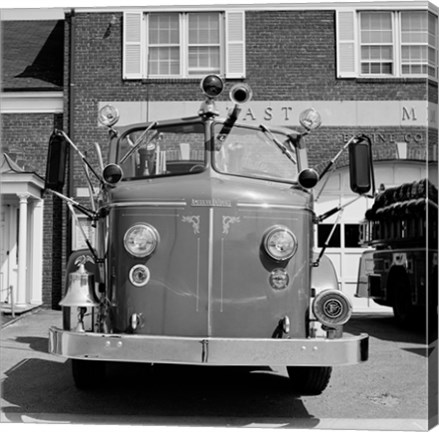 Framed USA, New York, East Meadow, Fire engine Print