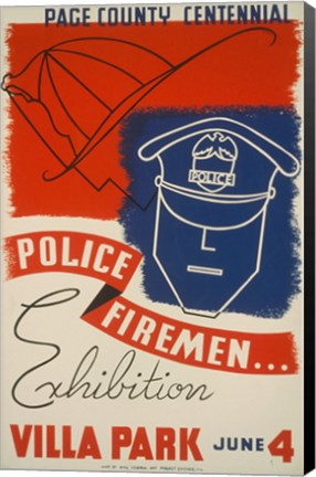 Framed Police Firemen Exhibition Villa Park June 4th Print