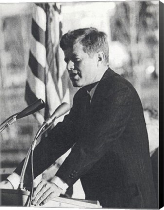 Framed JFK Visit Print