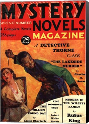 Framed Mystery Novels Magazine Spring 1933 Print