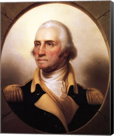 Framed Portrait of George Washington Print