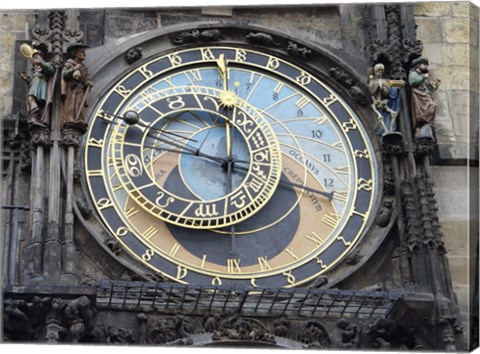 Framed Prague - Astronomical Clock Detail Print