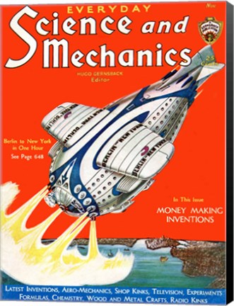 Framed Science and Mechanics Nov 1931 Cover Print