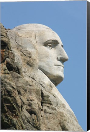 Framed Sideview of George Washington Statue at Mt Rushmore Print