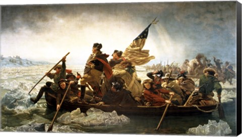 Framed Washington Crossing the Delaware by Emanuel Leutze Print