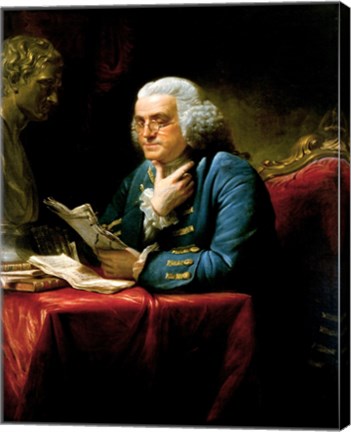 Framed Benjamin Franklin 1767 Print