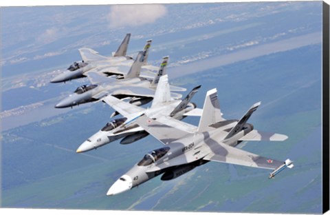 Framed Two F-A-18 Hornets Print