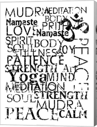 Framed Yoga Words Print