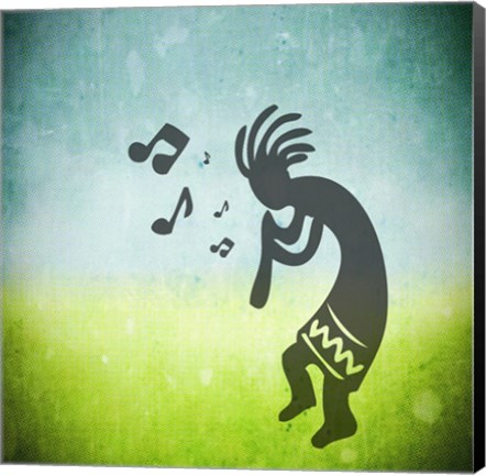 Framed Kokopelli Music I Print