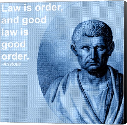 Framed Aristotle Law Quote Print