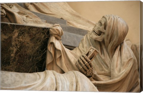 Framed Death with Hourglass, Monument to Marshall Maurice of Saxony, Saint Thomas&#39; Church, Strasbourg Print