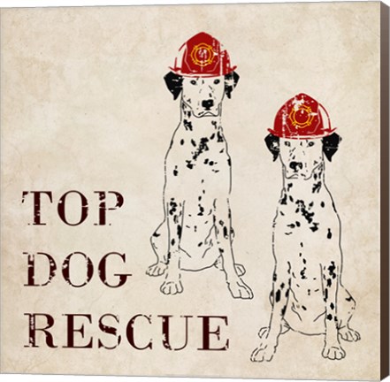 Framed Top Dog Rescue Print