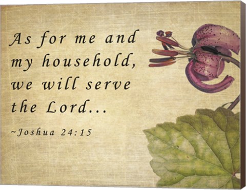 Framed My Household Serves the Lord Print