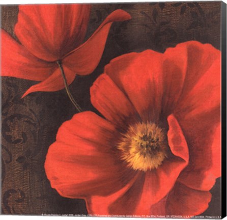 Framed Rouge Poppies II - petite Print