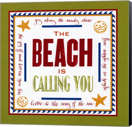 Framed Beach Calling Print