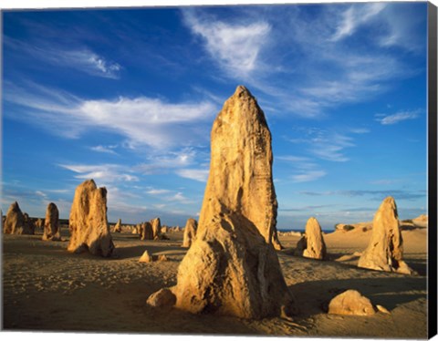 Framed Rocks in the desert, The Pinnacles, Nambung National Park, Australia Print
