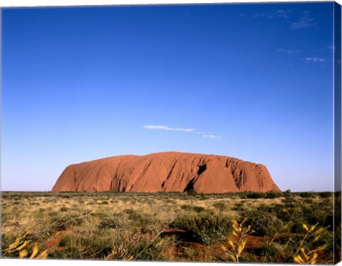 Framed Rock formation on a landscape, Uluru-Kata Tjuta National Park, Australia Print