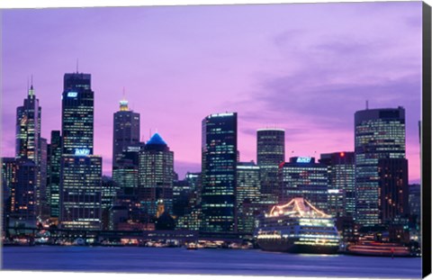 Framed Skyscrapers in a city, Circular Quay, Sydney, Australia Print