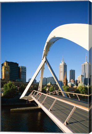 Framed Close-up of a bridge, Melbourne, Australia Print
