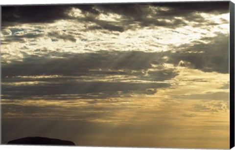 Framed Clouds Over Ayers Rock, Australia Print