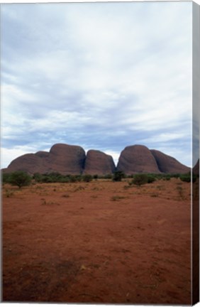 Framed Rock formations on a landscape, Olgas, Uluru-Kata Tjuta National Park, Northern Territory, Australia Vertical Print