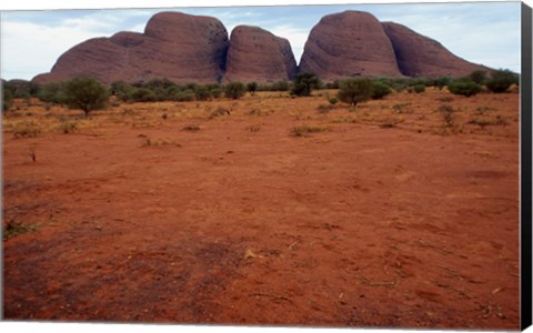 Framed Rock formations on a landscape, Olgas, Uluru-Kata Tjuta National Park, Northern Territory, Australia Closeup Print