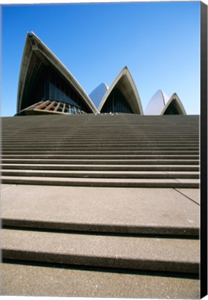 Framed Low angle view of an opera house, Sydney Opera House, Sydney, New South Wales, Australia Print