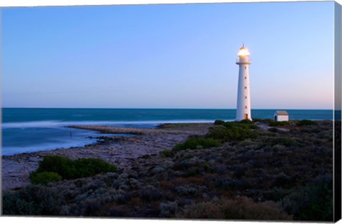 Framed Lighthouse on the coast, Point Lowly Lighthouse, Whyalla, Australia Print