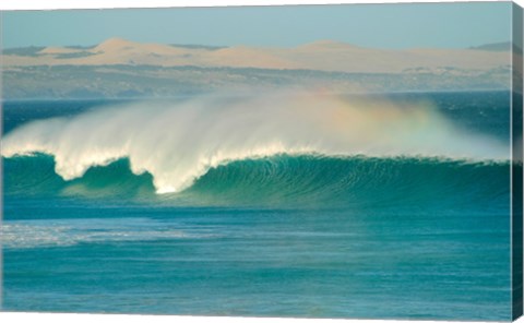 Framed Curling wave in the sea, Sleaford Bay, Australia Print