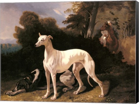 Framed Alfred Dedreux - A Greyhound In An Extensive Landscape Print