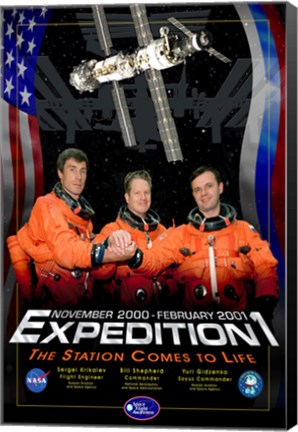 Framed Expedition 1 Crew Poster Print