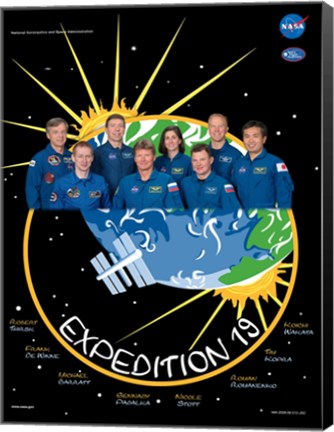 Framed Expedition 19 Crew Poster Print