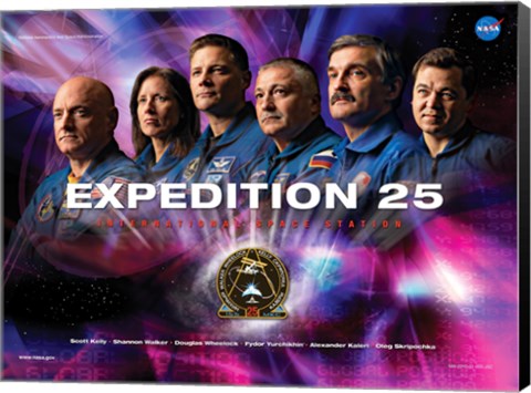 Framed Expedition 25 Mission Poster Print