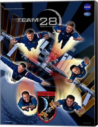 Framed Expedition 28 Supermen Crew Poster Print