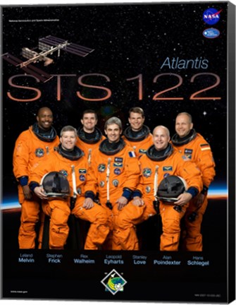 Framed STS 122 Mission Poster Print