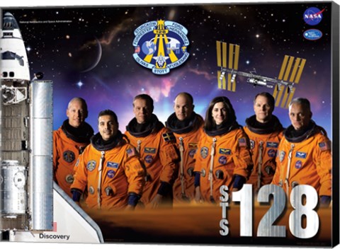 Framed STS 128 Mission Poster Print