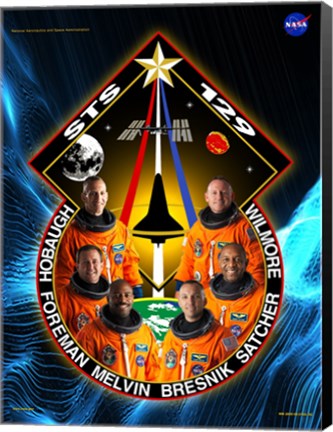 Framed STS 129 Mission Poster Print