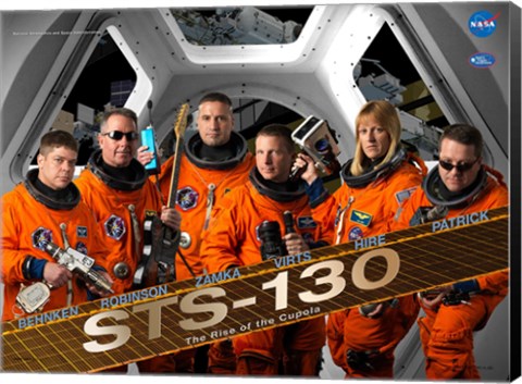 Framed STS130 Mission Poster Print