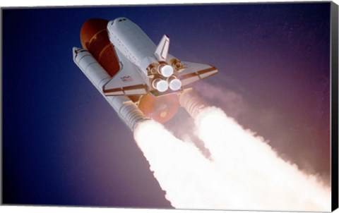 Framed Atlantis Taking Off on STS-27 Print