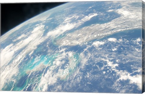 Framed Florida from space taken by Atlantis Print